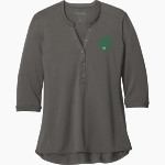 Communion of Saints School Sabres official sideline store Port Authority Women's UV Choice Pique Henley Front Thumbnail