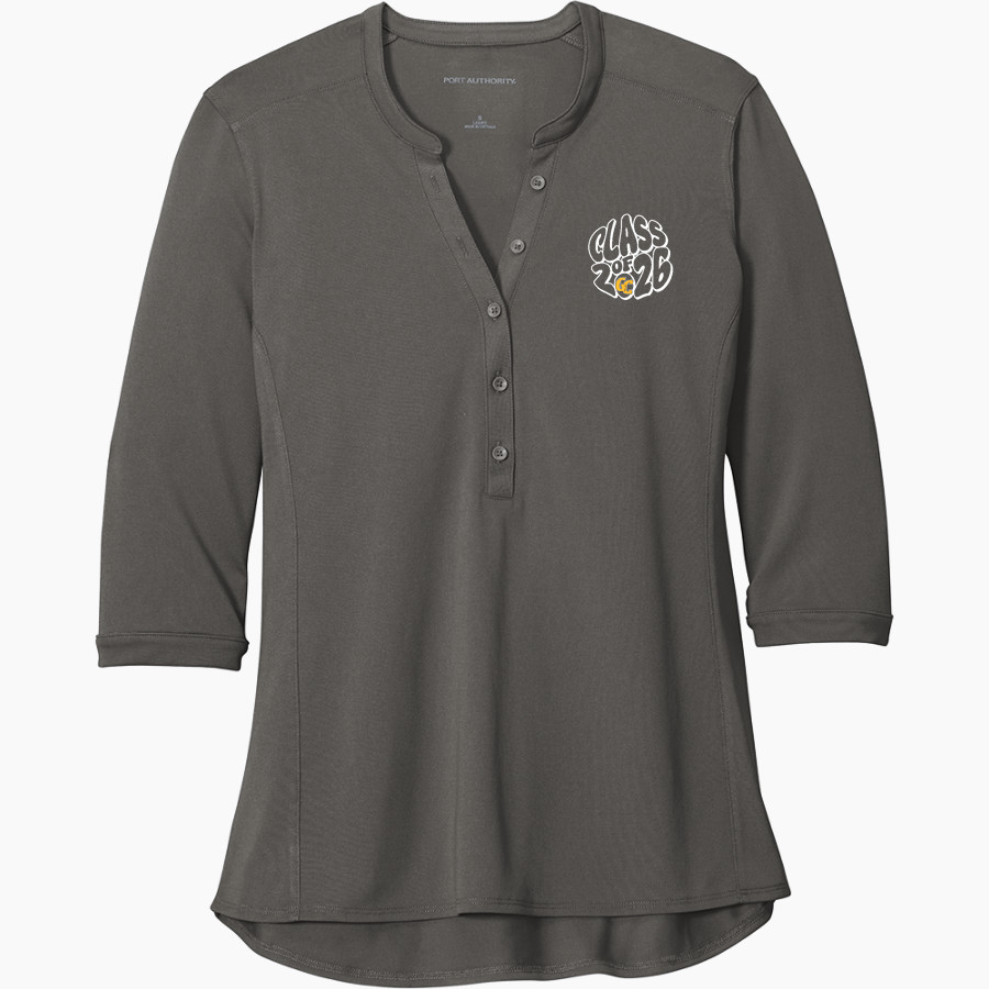 Grant County Braves The Official Online Store <span class="pdp-name-mascot">Grant County Braves</span> Port Authority Women's UV Choice Pique Henley