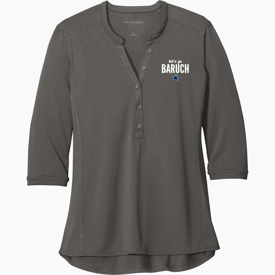 Baruch Bearcats <span class="pdp-name-mascot">Baruch Bearcats</span> Port Authority Women's UV Choice Pique Henley