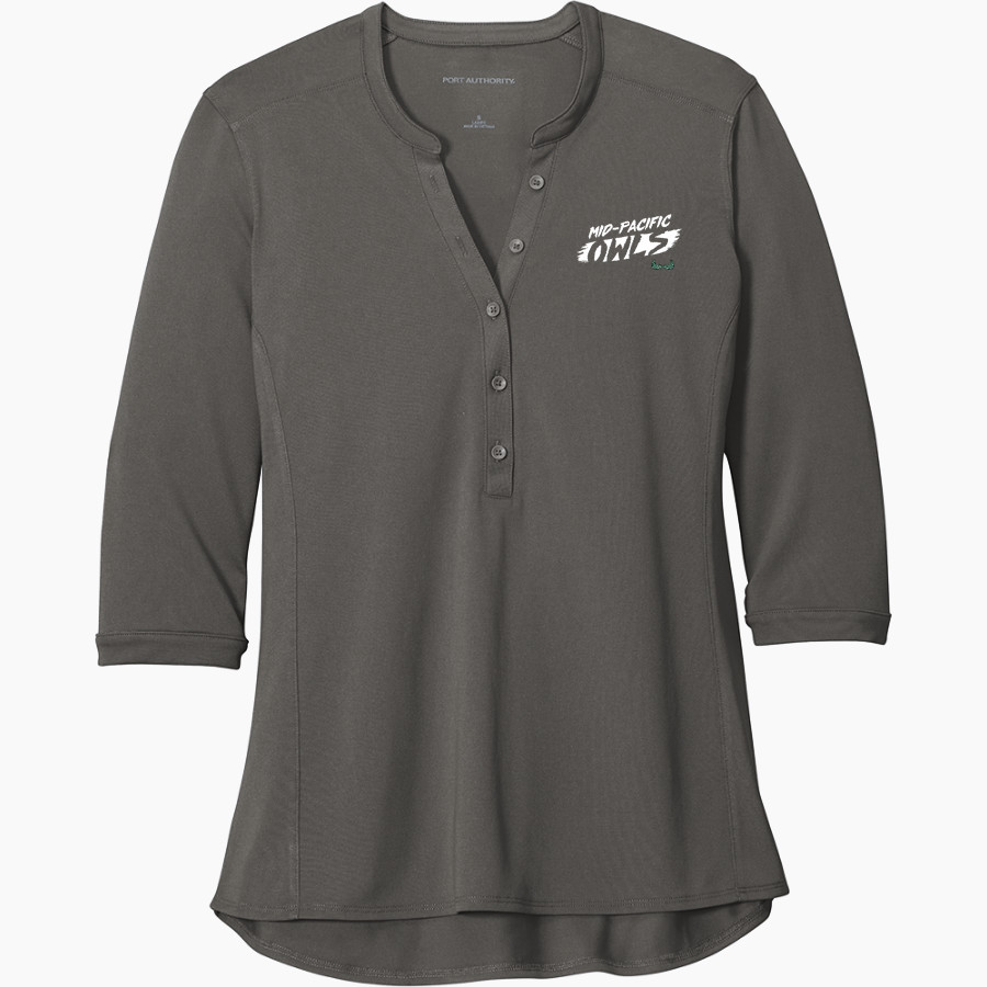 Mid-Pacific Owls <span class="pdp-name-mascot">Mid-Pacific Owls</span> Port Authority Women's UV Choice Pique Henley
