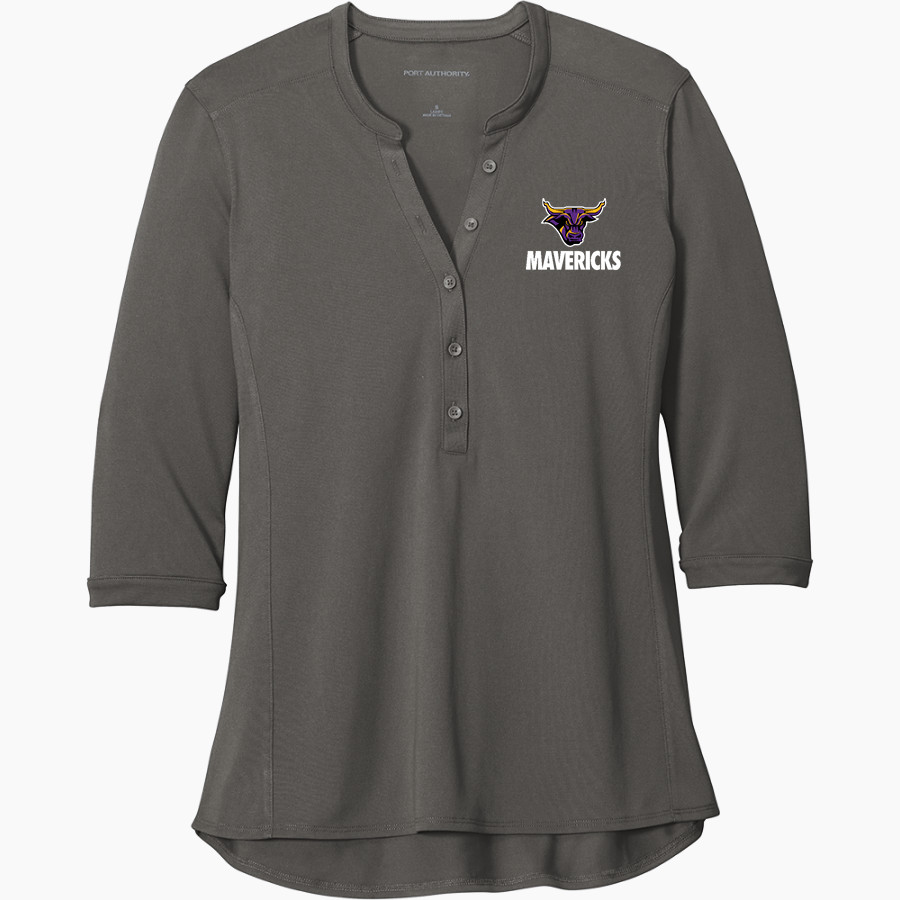 Minnesota State University Mankato <span class="pdp-name-mascot">Minnesota State Mavericks</span> Port Authority Women's UV Choice Pique Henley