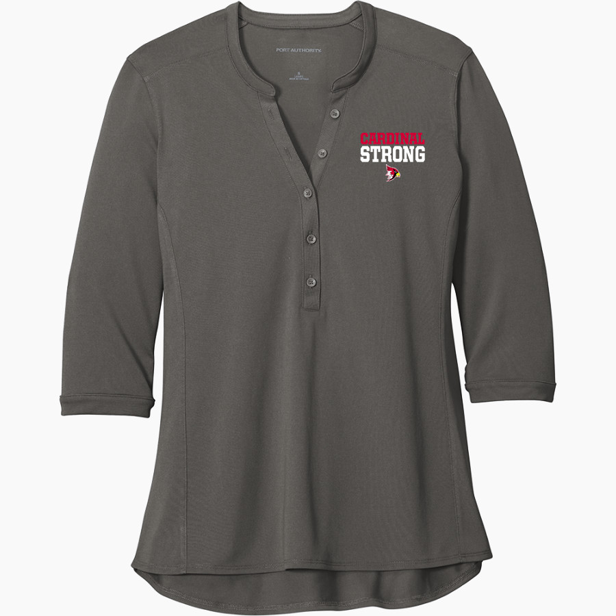 Eleva-Strum Cardinals <span class="pdp-name-mascot">Eleva-Strum Cardinals</span> Port Authority Women's UV Choice Pique Henley