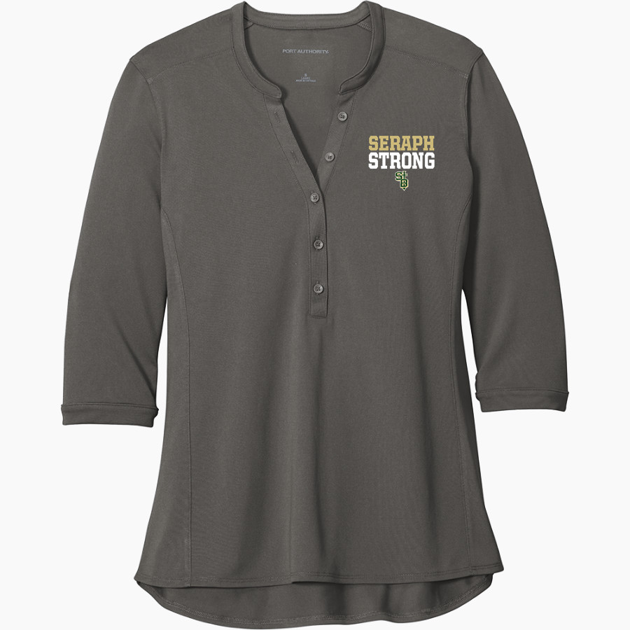 SAINT BONAVENTURE HIGH SCHOOL SERAPHS <span class="pdp-name-mascot">SAINT BONAVENTURE SERAPHS</span> Port Authority Women's UV Choice Pique Henley