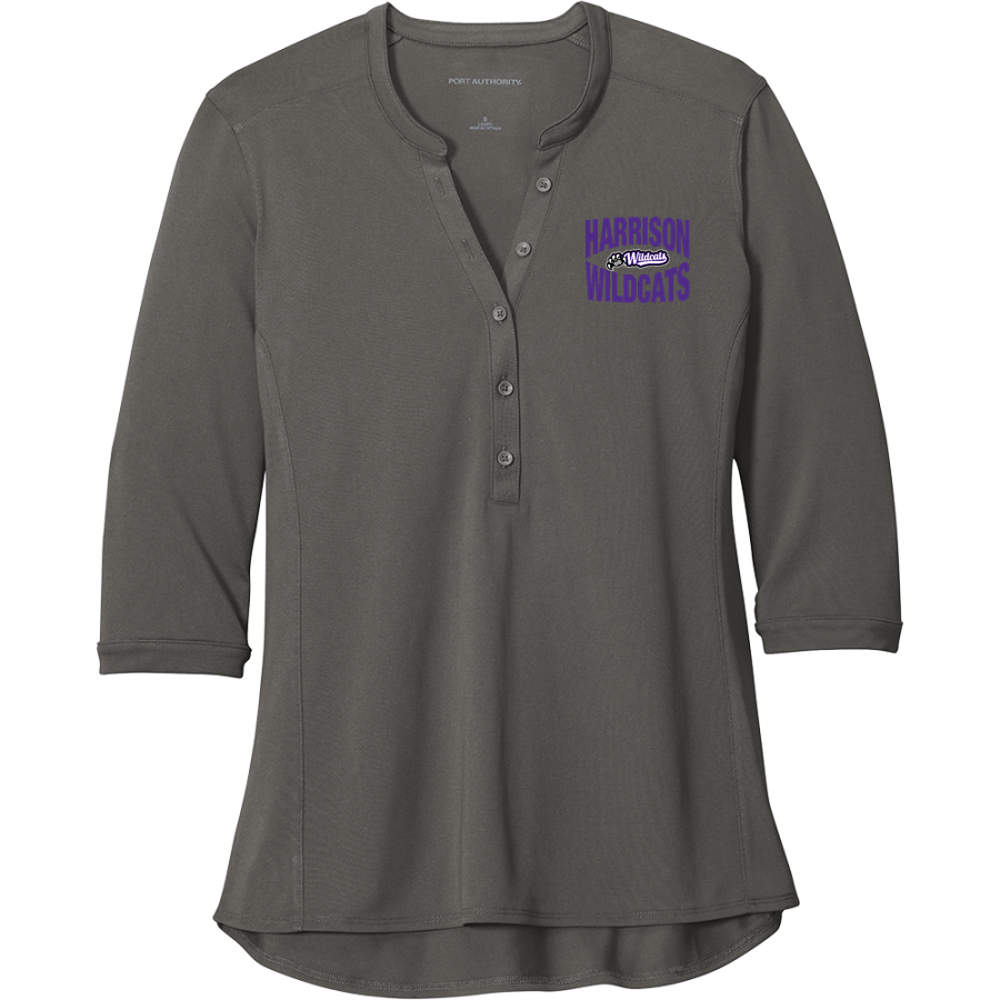 Harrison Wildcats <span class="pdp-name-mascot">Harrison School Wildcats</span> Port Authority Women's UV Choice Pique Henley