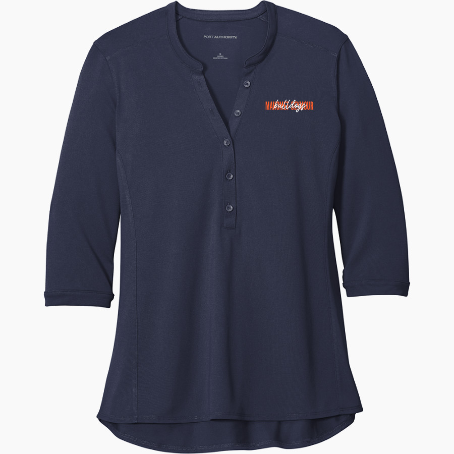 Mahomet-Seymour Bulldogs <span class="pdp-name-mascot">Mahomet-Seymour Bulldogs</span> Port Authority Women's UV Choice Pique Henley