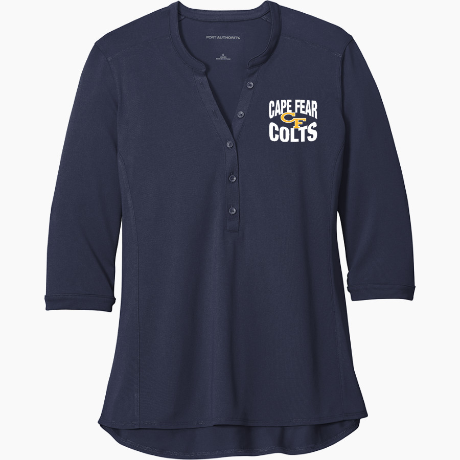 Cape Fear Colts <span class="pdp-name-mascot">Cape Fear Colts</span> Port Authority Women's UV Choice Pique Henley