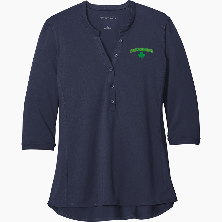 St. Patrick of Heatherdowns Irish <span class="pdp-name-mascot">St. Patrick of Heatherdowns Irish</span> Port Authority Women's UV Choice Pique Henley