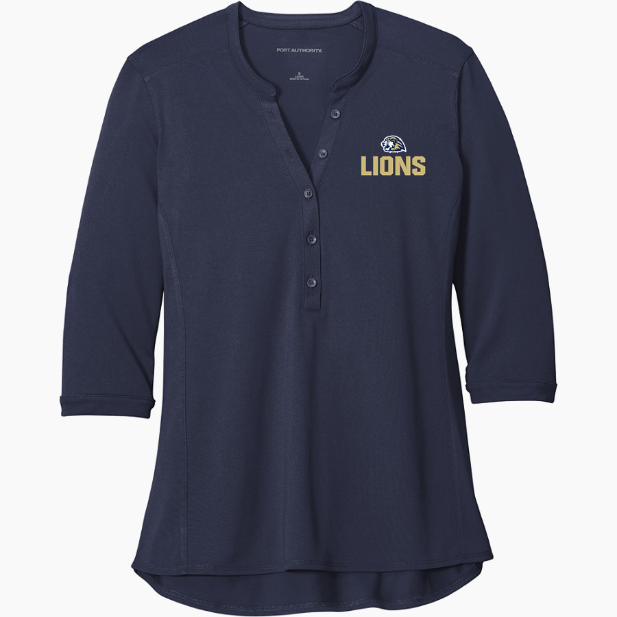 Calvary Lions Port Authority Women's UV Choice Pique Henley