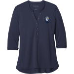 Oskaloosa Christian School Crusaders <span class="pdp-name-mascot">OSKALOOSA CHRISTIAN SCHOOL Crusaders</span> Port Authority Women's UV Choice Pique Henley Front Thumbnail