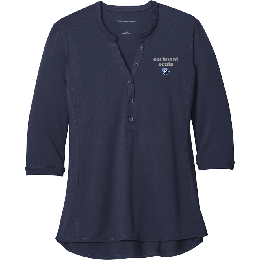 CARLMONT HIGH SCHOOL SCOTS <span class="pdp-name-mascot">CARLMONT SCOTS</span> Port Authority Women's UV Choice Pique Henley