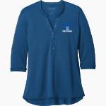 DAVIS SENIOR HIGH SCHOOL BLUE DEVILS <span class="pdp-name-mascot">DAVIS BLUE DEVILS</span> Port Authority Women's UV Choice Pique Henley Front Thumbnail