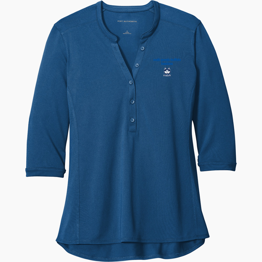 SOUTH GEORGIA INSTITUTE Huskies <span class="pdp-name-mascot">SOUTH GEORGIA INSTITUTE Huskies</span> Port Authority Women's UV Choice Pique Henley