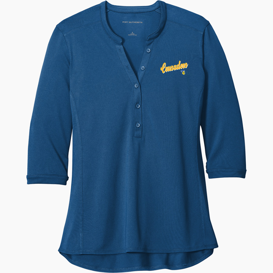 Madonna Crusaders <span class="pdp-name-mascot">Madonna Crusaders</span> Port Authority Women's UV Choice Pique Henley