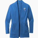 Jefferson Christian Eagles Port Authority Women's Microterry Cardigan Front Thumbnail