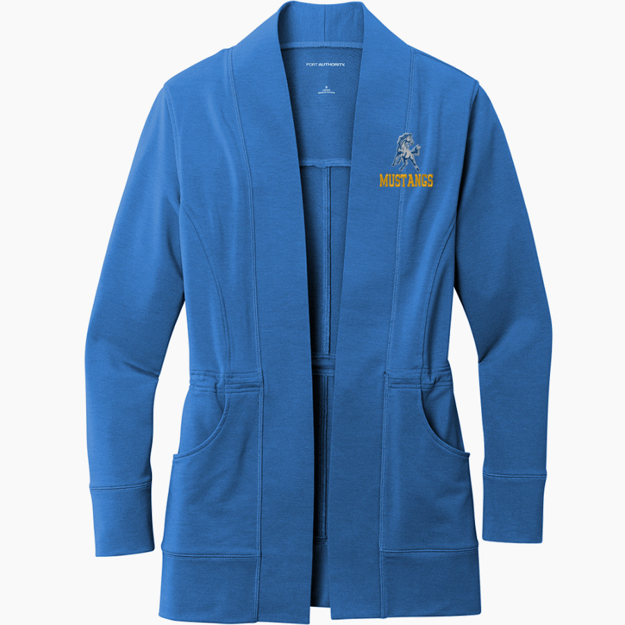 MOUNT MARKHAM HIGH SCHOOL MUSTANGS <span class="pdp-name-mascot">MOUNT MARKHAM MUSTANGS</span> Port Authority Women's Microterry Cardigan