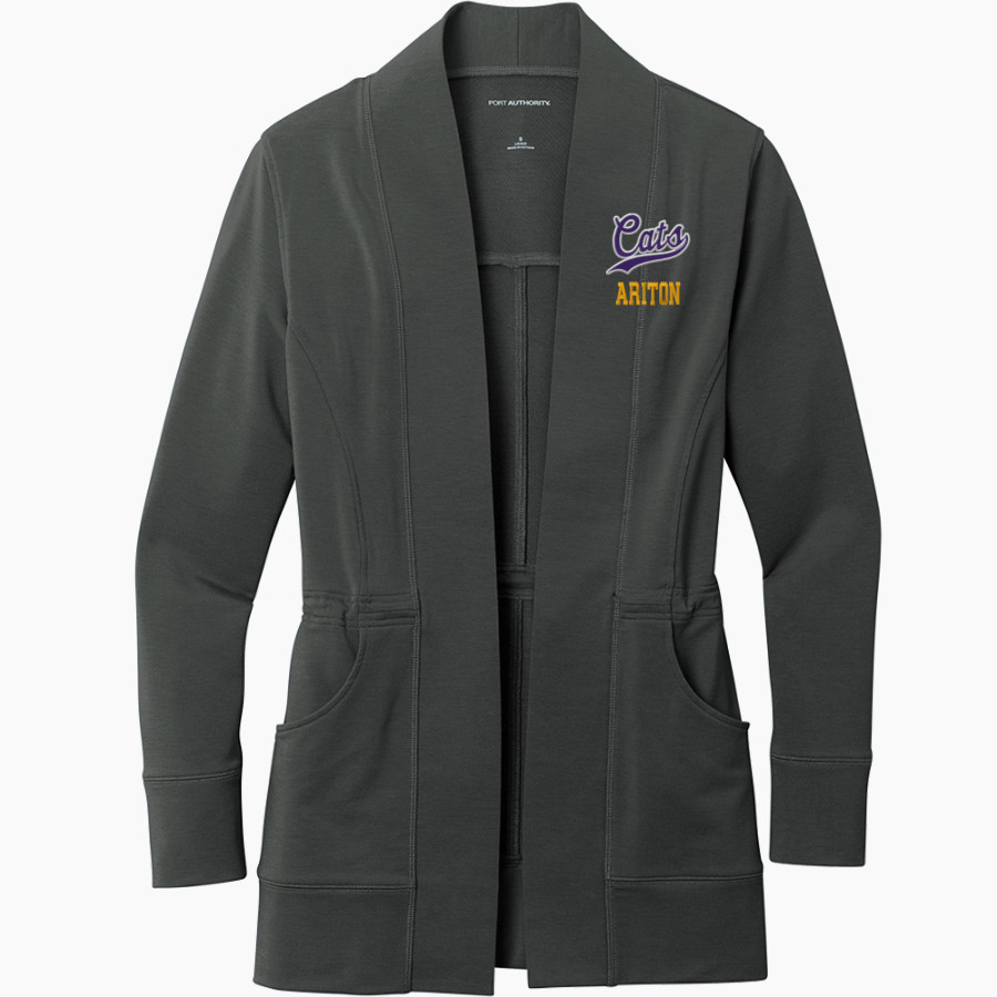 Ariton Purple Cats <span class="pdp-name-mascot">Ariton Purple Cats</span> Port Authority Women's Microterry Cardigan