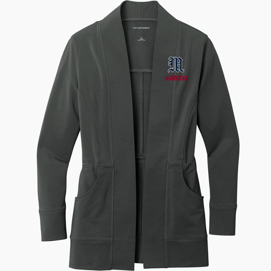 M.A.D Mavericks OFFICIAL ONLINE STORE <span class="pdp-name-mascot">Crieve Hall Youth Athletic Association Mad Mavericks</span> Port Authority Women's Microterry Cardigan