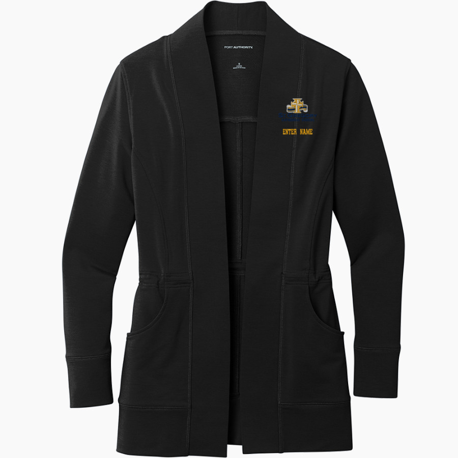 St Gregory Squires <span class="pdp-name-mascot">St Gregory Squires</span> Port Authority Women's Microterry Cardigan