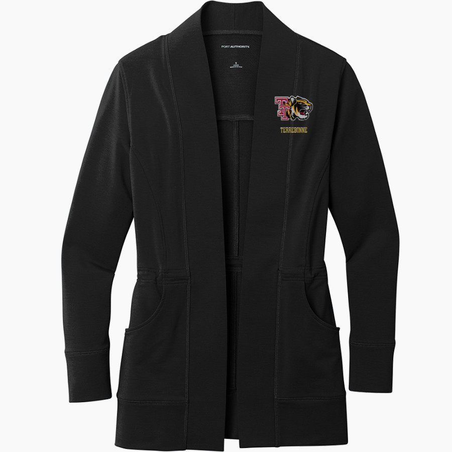 TERREBONNE HIGH SCHOOL TIGERS <span class="pdp-name-mascot">TERREBONNE TIGERS</span> Port Authority Women's Microterry Cardigan
