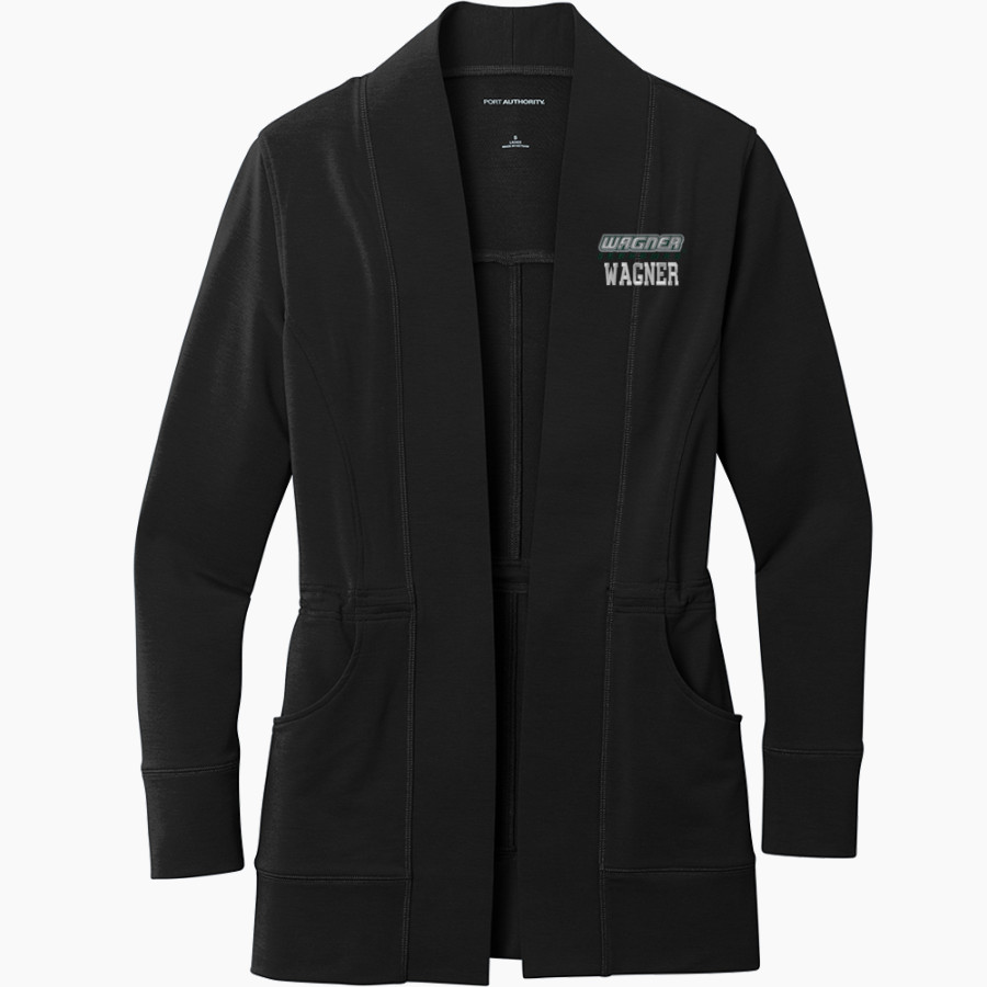 Wagner Seahawks official sideline store <span class="pdp-name-mascot">Wagner Seahawks</span> Port Authority Women's Microterry Cardigan