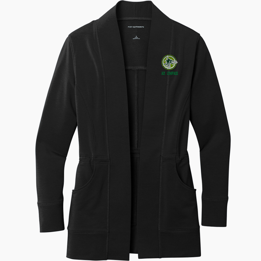 AZ Compass DRAGONS <span class="pdp-name-mascot">Compass Prep DRAGONS</span> Port Authority Women's Microterry Cardigan