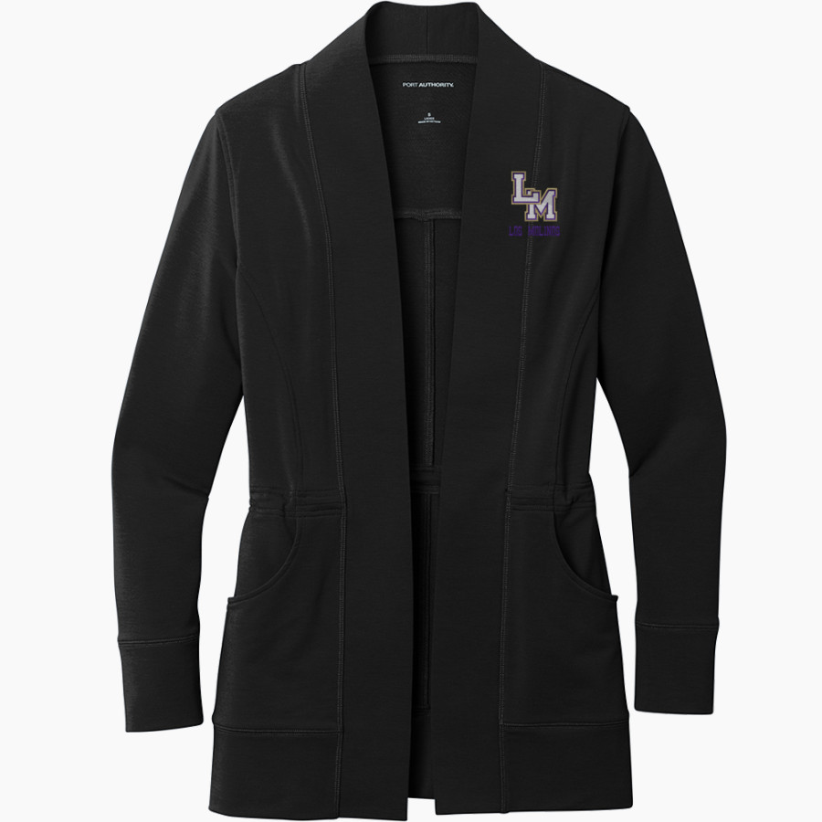 LOS MOLINOS HIGH SCHOOL BULLDOGS Port Authority Women's Microterry Cardigan