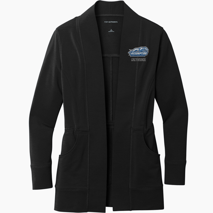 Assumption Greyhounds <span class="pdp-name-mascot">Assumption Greyhounds</span> Port Authority Women's Microterry Cardigan