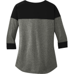 Zachary Broncos <span class="pdp-name-mascot">Zachary Broncos</span> New Era Ladies Heritage Blend 3/4-Sleeve Baseball Raglan Tee Back Thumbnail