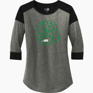 New Era Ladies Heritage Blend 3/4-Sleeve Baseball Raglan Tee