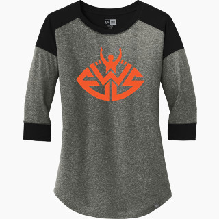 New Era Ladies Heritage Blend 3/4-Sleeve Baseball Raglan Tee