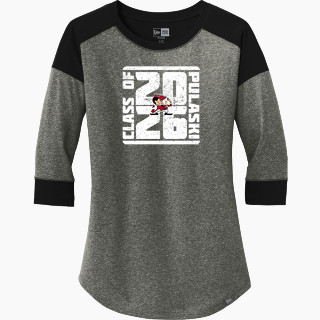 New Era Ladies Heritage Blend 3/4-Sleeve Baseball Raglan Tee