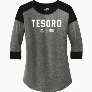 New Era Ladies Heritage Blend 3/4-Sleeve Baseball Raglan Tee