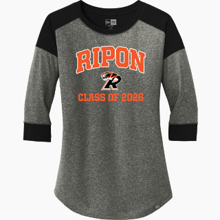 New Era Ladies Heritage Blend 3/4-Sleeve Baseball Raglan Tee