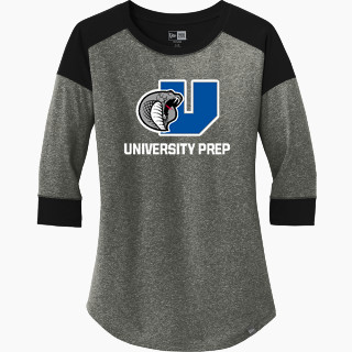 New Era Ladies Heritage Blend 3/4-Sleeve Baseball Raglan Tee