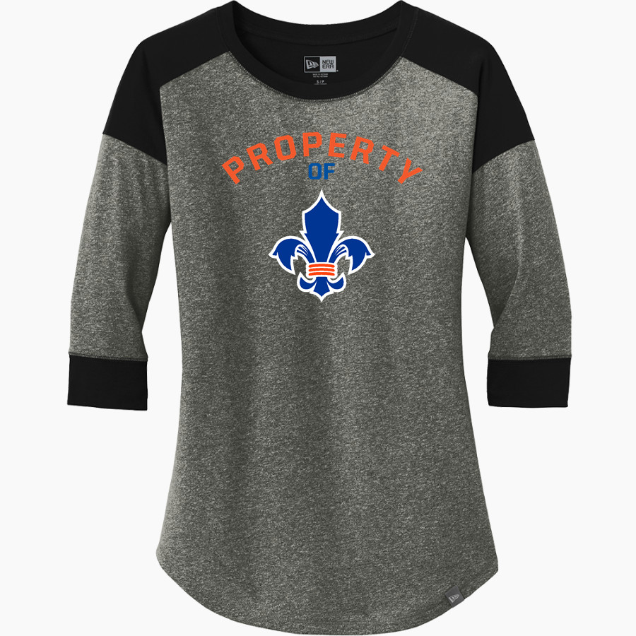 Santa Teresa Saints New Era Ladies Heritage Blend 3/4-Sleeve Baseball Raglan Tee