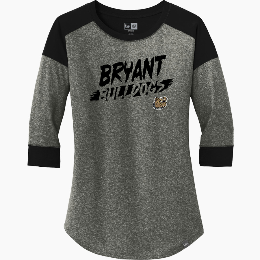 Bryant Bulldogs <span class="pdp-name-mascot">Bryant Bulldogs</span> New Era Ladies Heritage Blend 3/4-Sleeve Baseball Raglan Tee