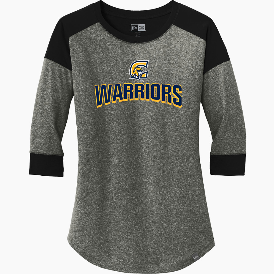 Corban Warriors <span class="pdp-name-mascot">Corban Warriors</span> New Era Ladies Heritage Blend 3/4-Sleeve Baseball Raglan Tee