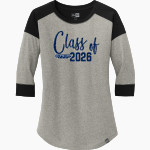 Official Online Store New Era Ladies Heritage Blend 3/4-Sleeve Baseball Raglan Tee Front Thumbnail