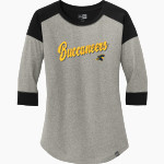 East Tennessee State University Buccaneers <span class="pdp-name-mascot">ETSU Buccaneers</span> New Era Ladies Heritage Blend 3/4-Sleeve Baseball Raglan Tee Front Thumbnail