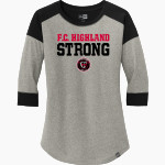 F.C. HIGHLAND F.C. HIGHLAND <span class="pdp-name-mascot">F.C. HIGHLAND</span> New Era Ladies Heritage Blend 3/4-Sleeve Baseball Raglan Tee Front Thumbnail