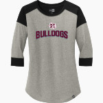 MILLSAP HIGH SCHOOL BULLDOGS <span class="pdp-name-mascot">MILLSAP BULLDOGS</span> New Era Ladies Heritage Blend 3/4-Sleeve Baseball Raglan Tee Front Thumbnail