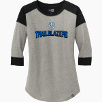 Forsyth Tech Trailblazers <span class="pdp-name-mascot">Forsyth Technical Community College Trailblazers</span> New Era Ladies Heritage Blend 3/4-Sleeve Baseball Raglan Tee Front Thumbnail