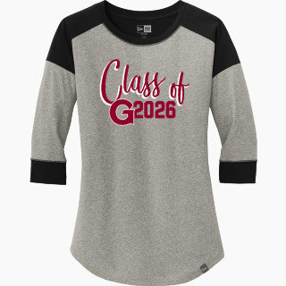 New Era Ladies Heritage Blend 3/4-Sleeve Baseball Raglan Tee