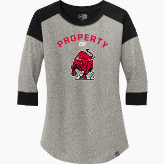 New Era Ladies Heritage Blend 3/4-Sleeve Baseball Raglan Tee