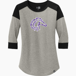 New Era Ladies Heritage Blend 3/4-Sleeve Baseball Raglan Tee