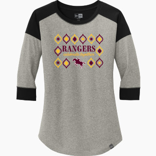 New Era Ladies Heritage Blend 3/4-Sleeve Baseball Raglan Tee