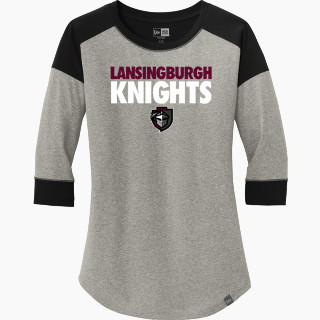 New Era Ladies Heritage Blend 3/4-Sleeve Baseball Raglan Tee