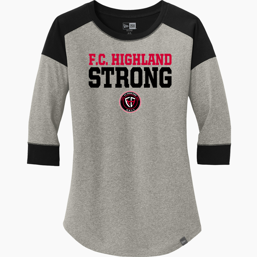 F.C. HIGHLAND F.C. HIGHLAND <span class="pdp-name-mascot">F.C. HIGHLAND</span> New Era Ladies Heritage Blend 3/4-Sleeve Baseball Raglan Tee