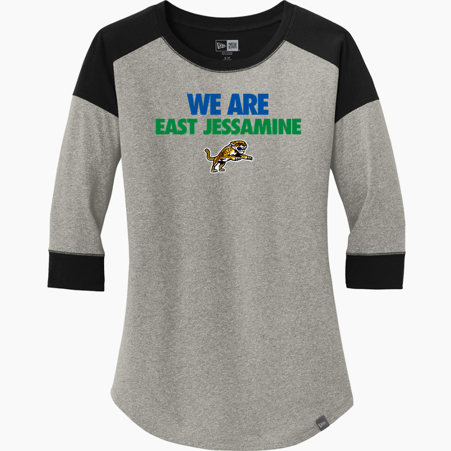East Jessamine Jaguars Online Store New Era Ladies Heritage Blend 3/4-Sleeve Baseball Raglan Tee