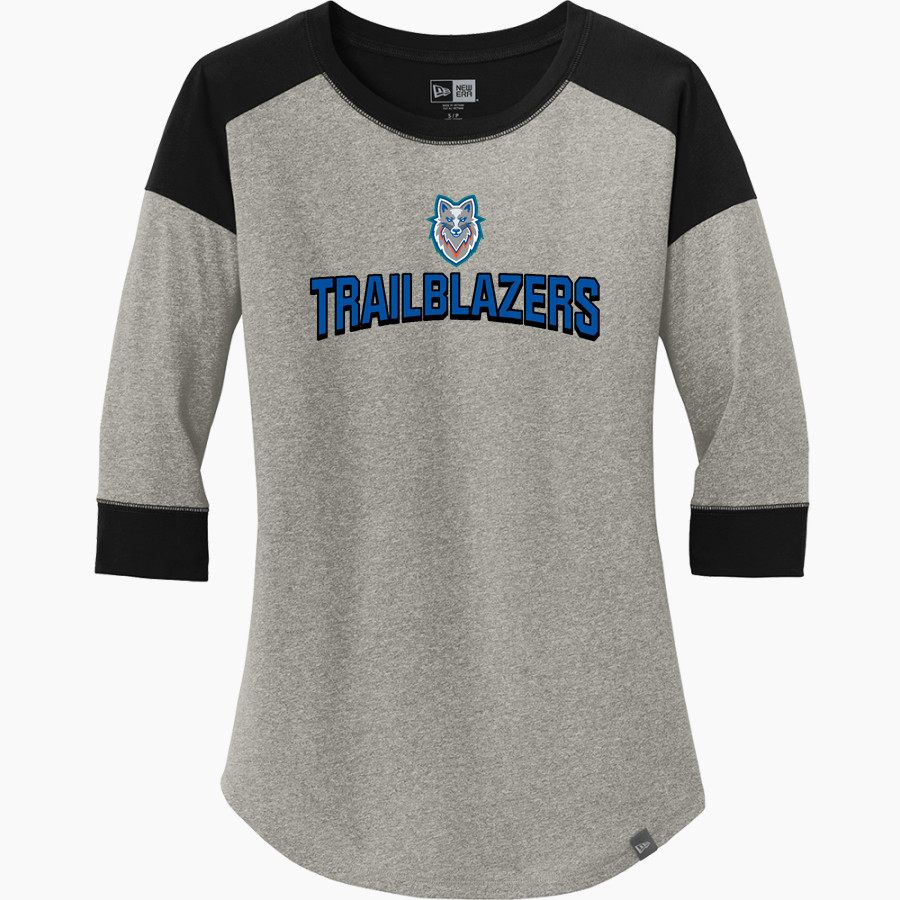 Forsyth Tech Trailblazers <span class="pdp-name-mascot">Forsyth Technical Community College Trailblazers</span> New Era Ladies Heritage Blend 3/4-Sleeve Baseball Raglan Tee